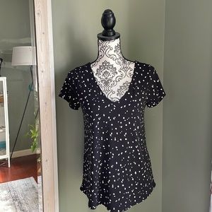 ✨NWT✨ Kaileigh Criss-cross back Black & White Blouse XS